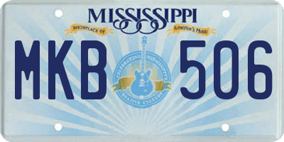 MS license plate MKB506