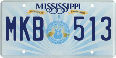 MS license plate MKB513