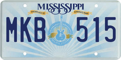 MS license plate MKB515