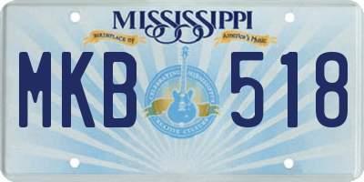 MS license plate MKB518