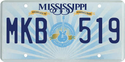 MS license plate MKB519