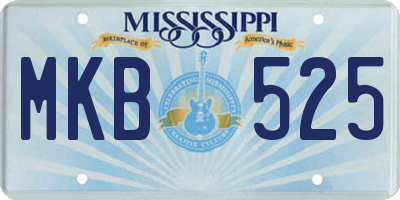 MS license plate MKB525