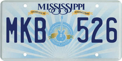 MS license plate MKB526