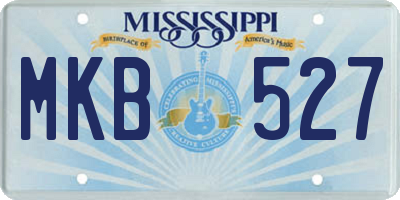 MS license plate MKB527