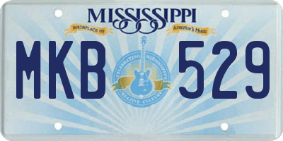 MS license plate MKB529