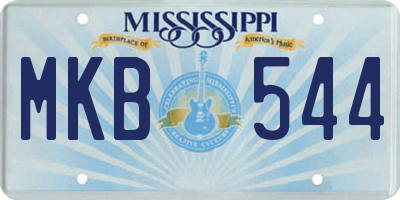 MS license plate MKB544