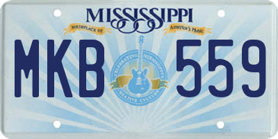 MS license plate MKB559