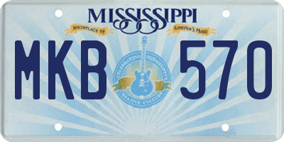 MS license plate MKB570