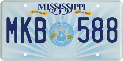 MS license plate MKB588
