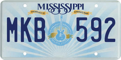 MS license plate MKB592