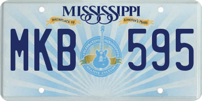 MS license plate MKB595