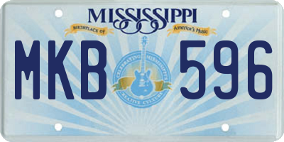 MS license plate MKB596