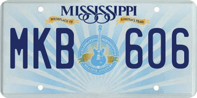 MS license plate MKB606