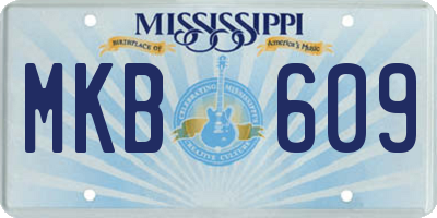 MS license plate MKB609