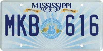 MS license plate MKB616