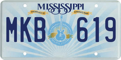 MS license plate MKB619