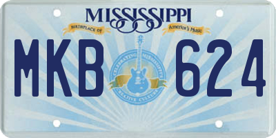 MS license plate MKB624