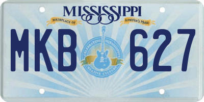 MS license plate MKB627