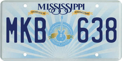 MS license plate MKB638