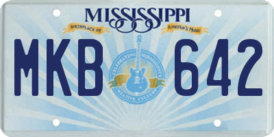 MS license plate MKB642