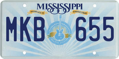 MS license plate MKB655