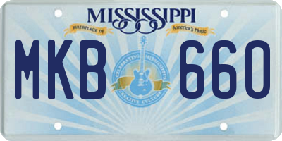 MS license plate MKB660