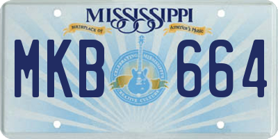MS license plate MKB664