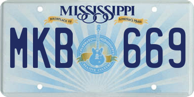 MS license plate MKB669
