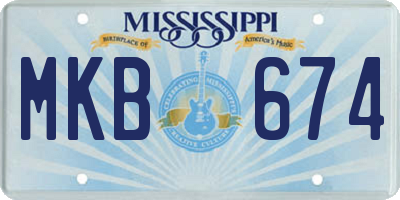 MS license plate MKB674