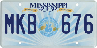 MS license plate MKB676