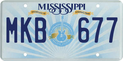 MS license plate MKB677