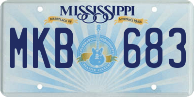 MS license plate MKB683