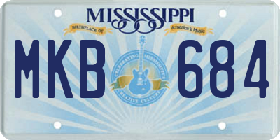 MS license plate MKB684