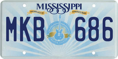 MS license plate MKB686
