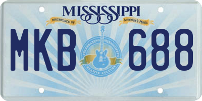 MS license plate MKB688