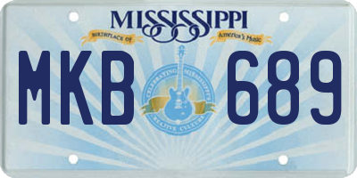 MS license plate MKB689