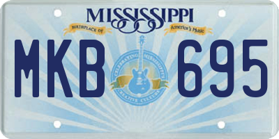 MS license plate MKB695
