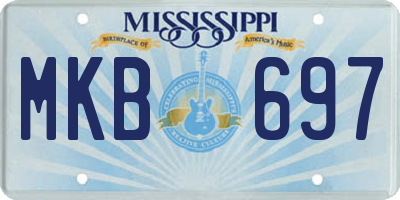 MS license plate MKB697