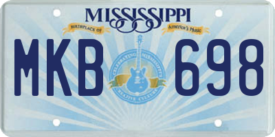 MS license plate MKB698