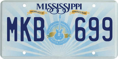 MS license plate MKB699