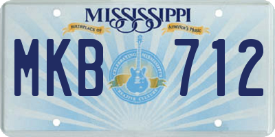 MS license plate MKB712