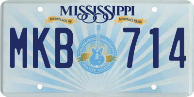 MS license plate MKB714