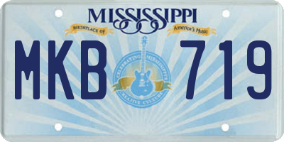 MS license plate MKB719