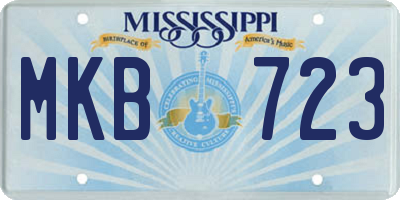 MS license plate MKB723