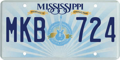 MS license plate MKB724