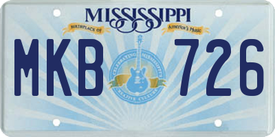 MS license plate MKB726