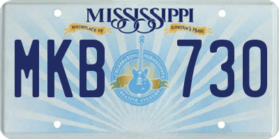 MS license plate MKB730