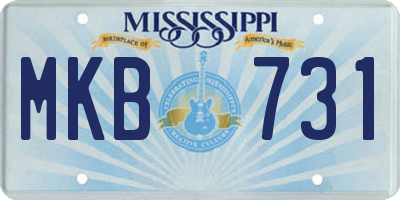MS license plate MKB731