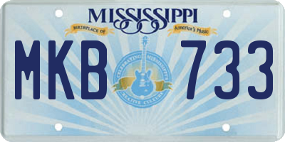 MS license plate MKB733