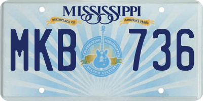 MS license plate MKB736